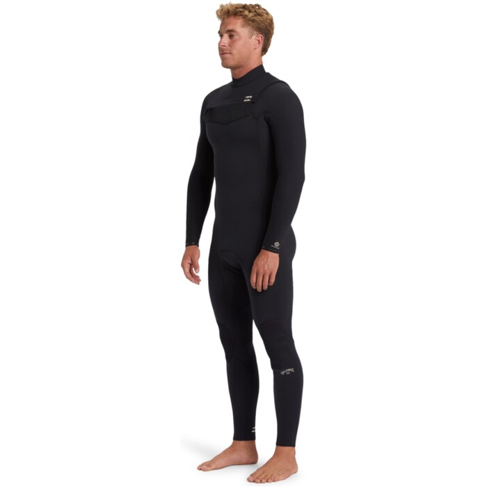 2024 Billabong Hombres Revolution Natural 4/3mm Chest Zip Neopreno ABYW100267 - Black